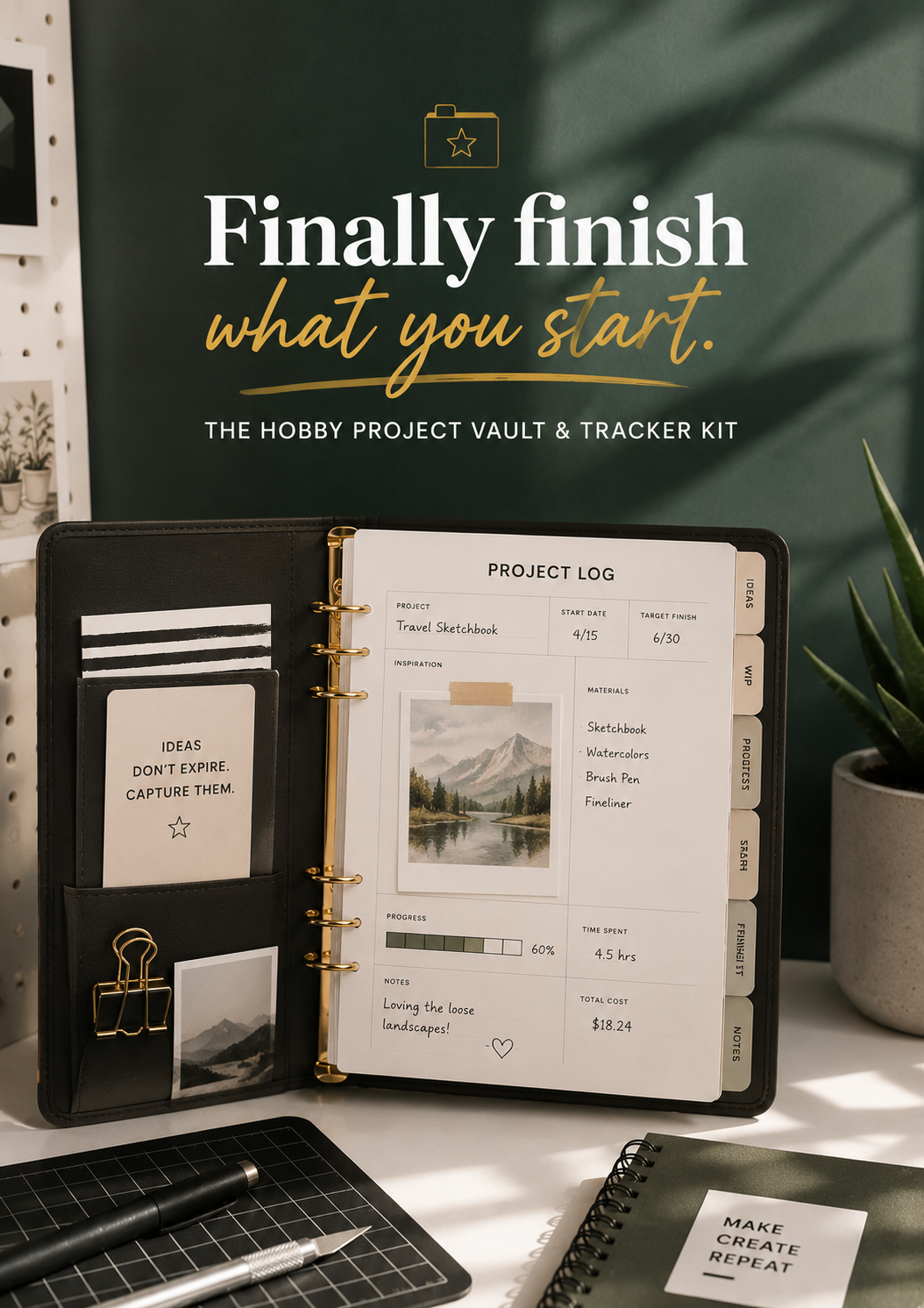 Hobby Project Vault & Tracker Kit